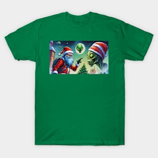 Santa vs Aliens T-Shirt